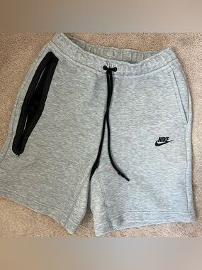 Nike Light Heather Gray Shorts with Black Trim
